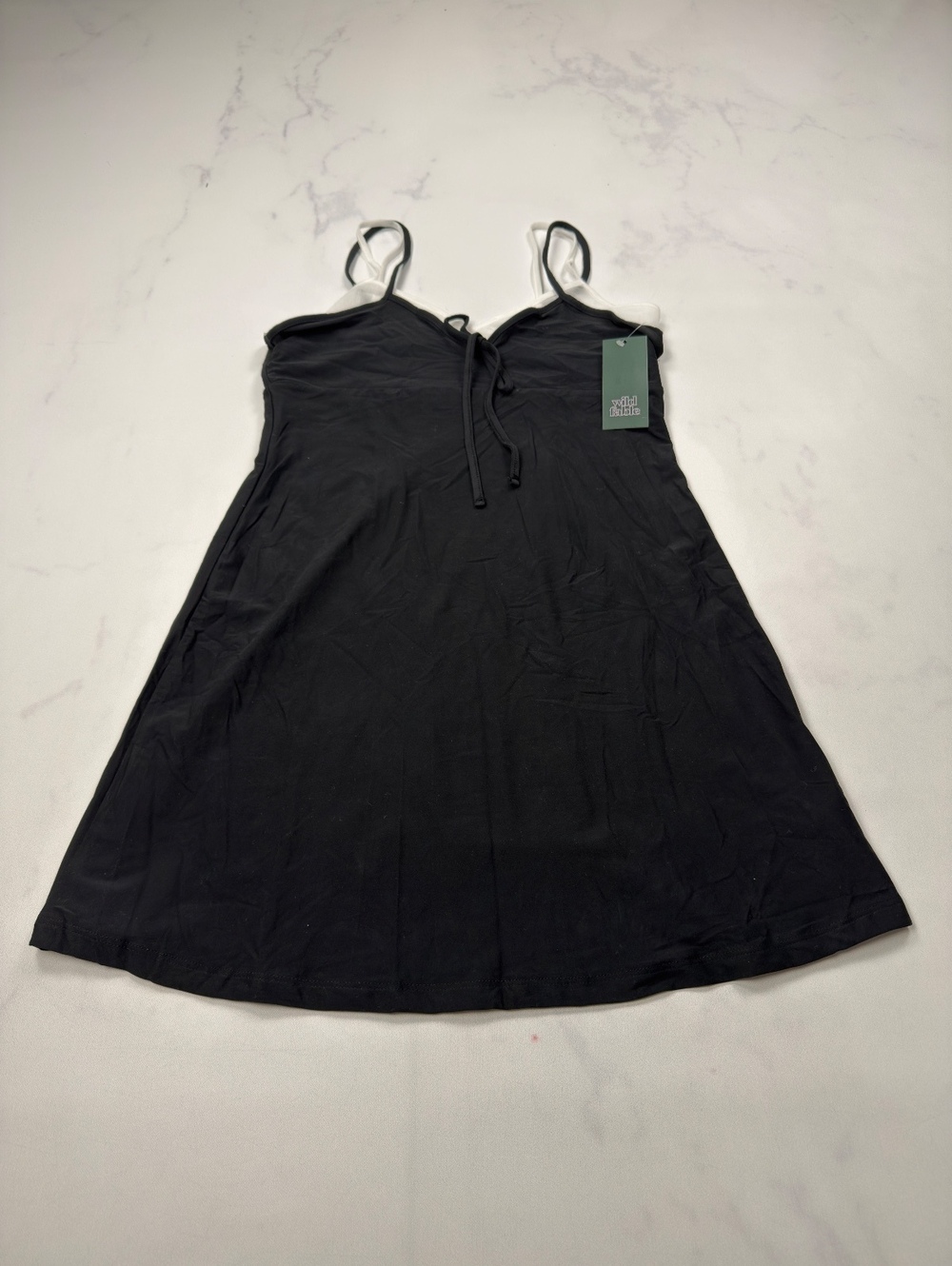 Wild Fable Slip Dress Black A-Line Scoop Neck Adjustable Straps - Womens S NWT